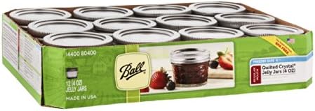 Ball Mason 4oz Quilted Jelly Jars Set of 12