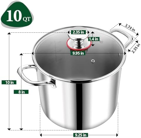 PP Chef 10 Quart Stock Pot