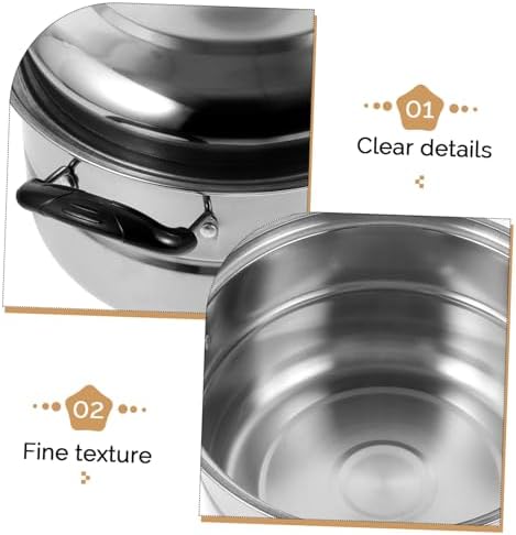 UTHCLO Stainless Steel Stockpot with Steaming Basket