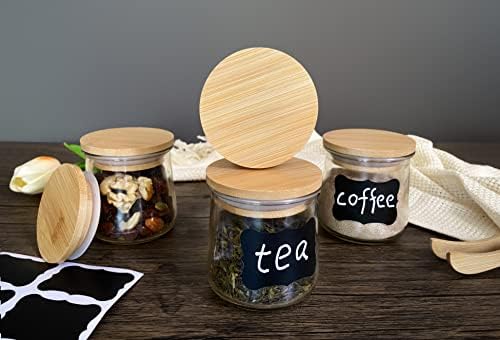 Natural Bamboo Oui Yogurt Jar Lid Set