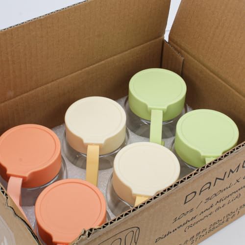 Danmu Glass Juice Bottles Reusable Leakproof 10oz