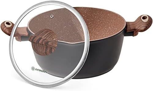 Nonstick Stock Pot with Lid 5 Quart PFOA-free