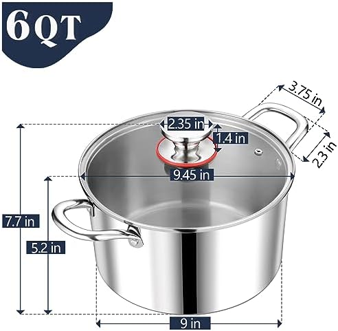 PP CHEF 6 Quart Stockpot with Lid 1
