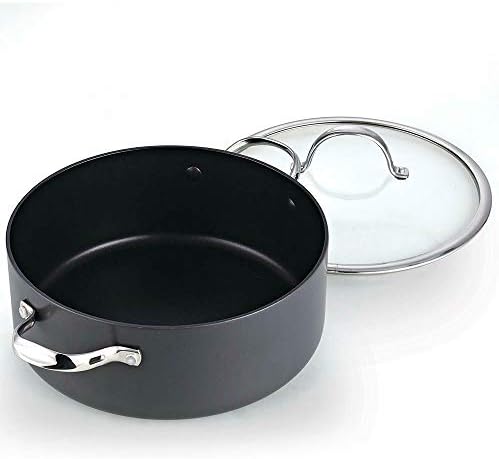 7 Quart Hard Anodized Dutch Oven Stockpot with Choice of Lid