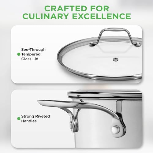 NutriChef 19-Quart Stainless Steel Cooker with Glass Lid