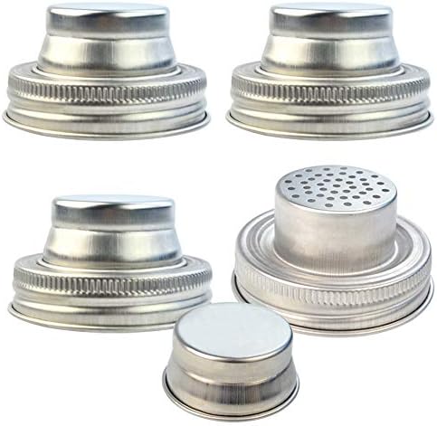 Perfect Stainless Steel Mason Jar Shaker Lid for Spices Mixers More