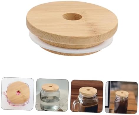 STOBAZA 6pcs Wooden Lids for Mason Jars