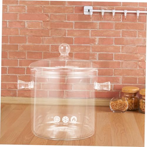 Dual-Handled Clear Glass Stock Pot