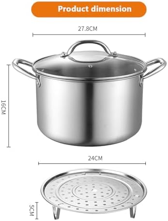 High-Quality 304 SS Stockpot with Lid