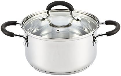 Cook N Home 3 Quart Stockpot with Lid Silver 1