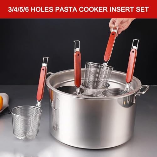 EKSED Stainless Steel Pasta Cooker Set with Strainer Basket - Durable Efficient Cooking Solution
