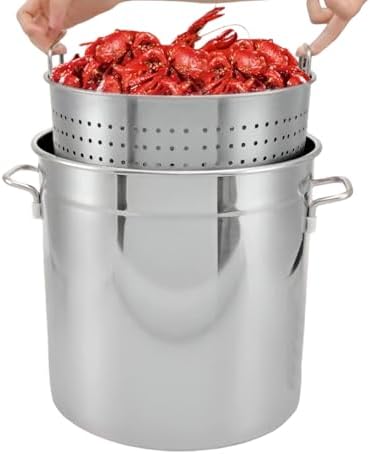 AIZYR Heavy-Duty Stock Pot with Steamer Basket 40cmx40cm