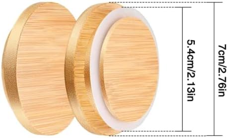 TOUSHIExclusive Bamboo Lids 4-Pack Mason Jar Caps - Reusable Leak-Proof Kitchen Essentials