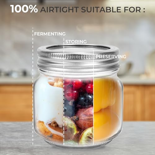 Mini Mason Jars with Labels 6-Pack