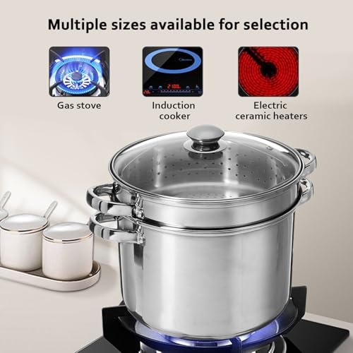 Stainless Steel Stock Pot with Lid and Basket