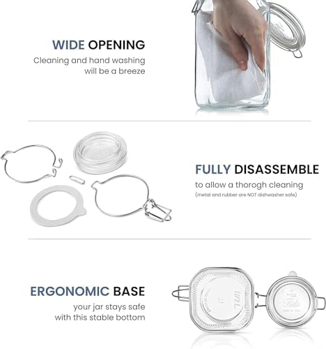 Bormioli Rocco Fido Clear Jar 33-34-Ounce