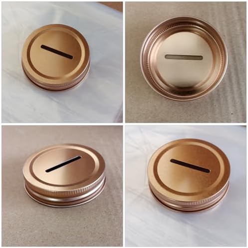 NUOBESTY Coin Slot Bank Lid 12pcs Mason Jar Canning Lid 1