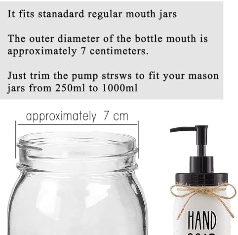 Sturdy Mason Jar Lids Pumps 6-Pack - Rust-Proof Kitchen Organization