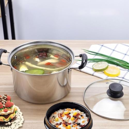 Stainless Steel Stock Pot with Lid 15 Quart