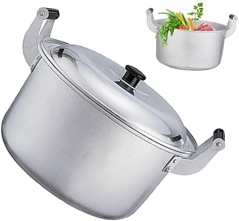 STOBAZA Aluminum Soup Pot - Multifunctional Cooking Pot for Kitchen Use - Safe Sturdy