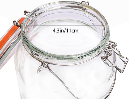 Galssmagic 1 Gallon Glass Jars 2 Pack with Airtight Lids