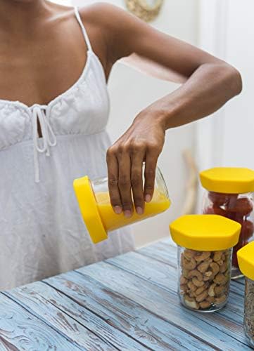 Perfect for Everyday Use - Easy Open Silicone Mason Jar Lids