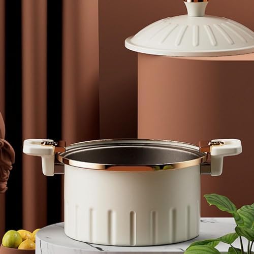HTERWQEA Stock Pot Cooking Pot Cast Iron Stockpot Stew Pot camping hot pot