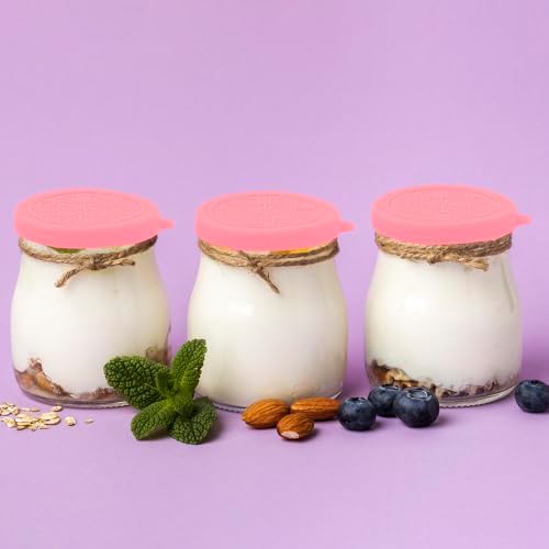 Dohia Oui Jar Lids Silicone Sealed Covers for Glass Jars