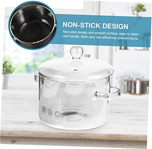 STOBAZA Glass Stew Pot 1500ml with Dual Handle and Lid