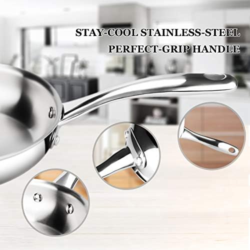 Duxtop 8 Tri-Ply Stainless Steel Stir Fry Pan