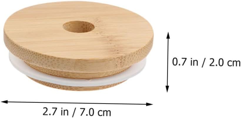 4-Piece Mason Jar Lids with Straw Holes