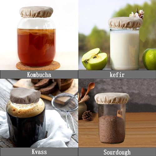 LJHYSD Sourdough Starter Jar Cloth Covers 3 Pack