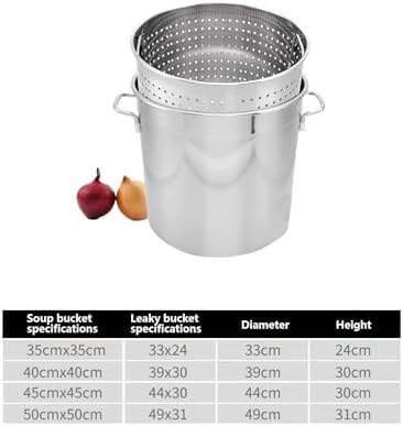 AIZYR Heavy-Duty Stock Pot with Steamer Basket 40cmx40cm