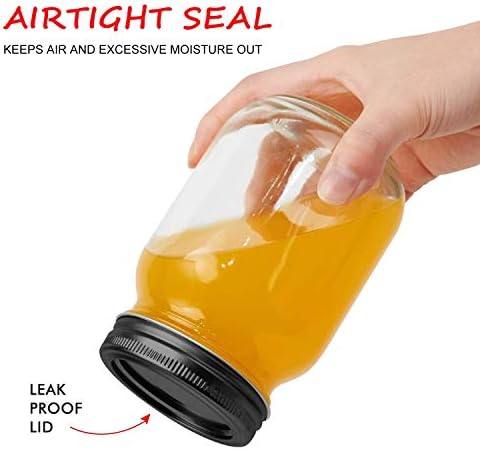 QAPPDA 15-Piece Preserve Canning Jars 16oz