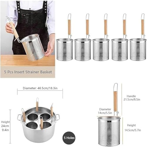 Sturdy Stainless Steel Pasta Cooker Set for Home Commercial Use