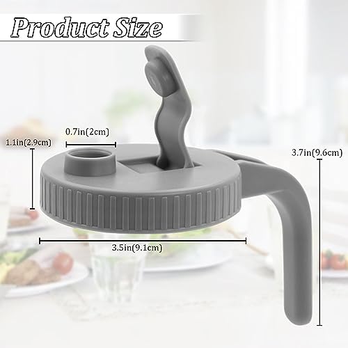 2PCS Mason Jar Pour Spout Lid with Handle Airtight Leak-Proof