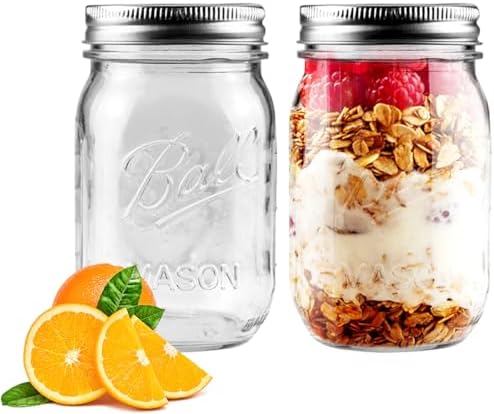 2-Pack Mason Jars Preserve Food with Airtight Seals