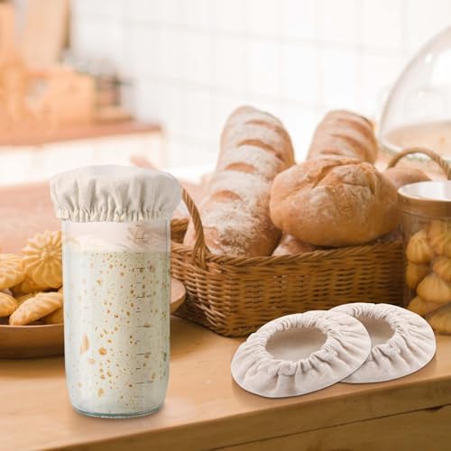 Protect your sourdough fermentation with premium cotton cloth jar covers