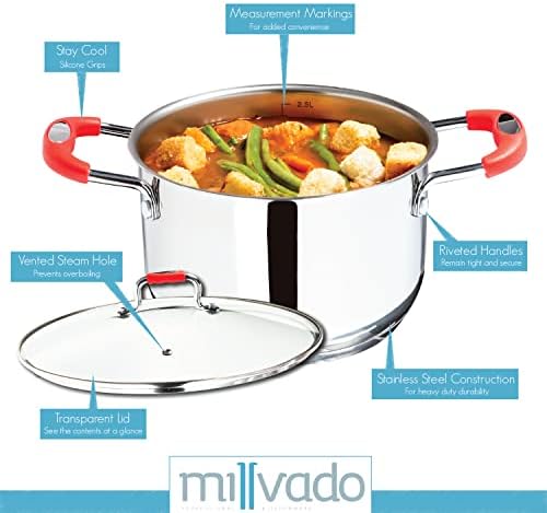 Sturdy 3-quart Steel Cooking Pot
