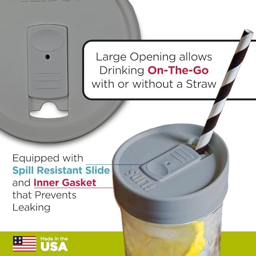 iLIDs Mason Jar Wide Mouth Lids 2 Pack
