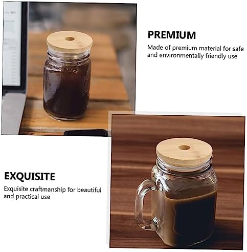 4-Piece Mason Jar Lids Wooden Sealing Covers