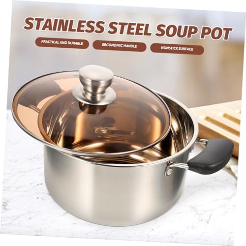 SHOWERORO Double Ear Stock Pot with Lid 1