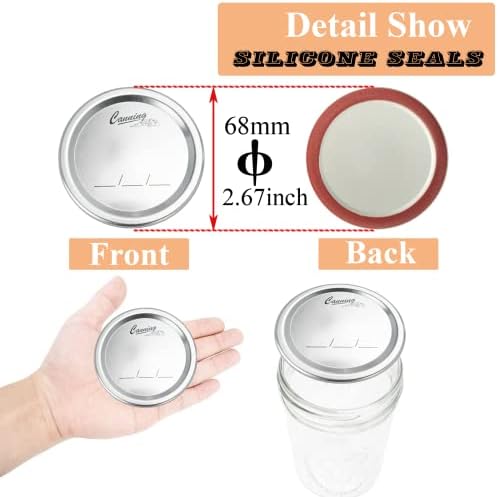 100-Count Regular Mouth Canning Lids for Ball Kerr Jars