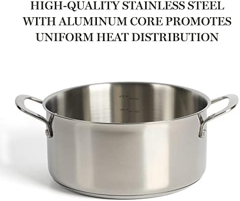 Martha Stewart Castelle 5-Quart Stainless Steel Dutch Oven