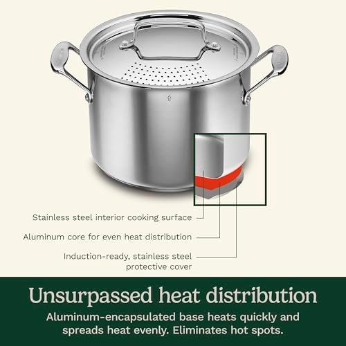 Effortless 6-Quart Pasta with Straining Lid