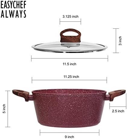 Easy Chef Always 6 Quart Nonstick Dutch Oven with Lid