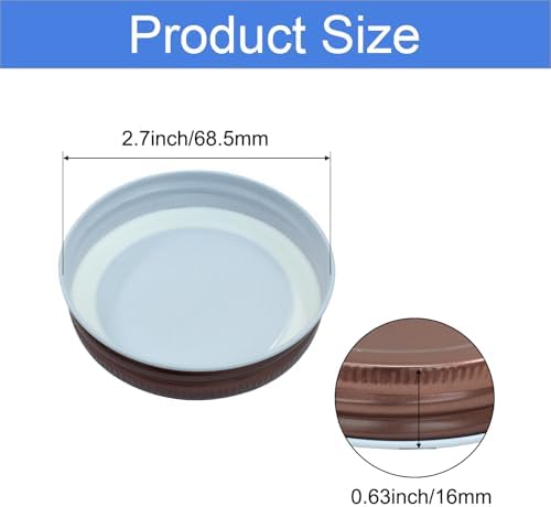 Perfect Leak-Proof Mason Jar Rose Gold Lids
