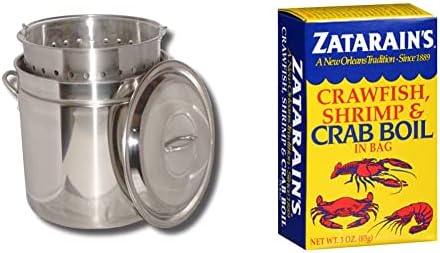36-Qt Ridged Stainless Steel Pot Spices Zatarains