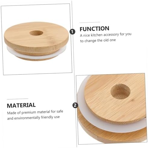 4pc Mason Jar Lids with Straw Hole Reusable Seal Lid