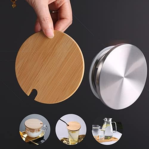 4-Piece Bamboo Mug Lids Heat-Resistant